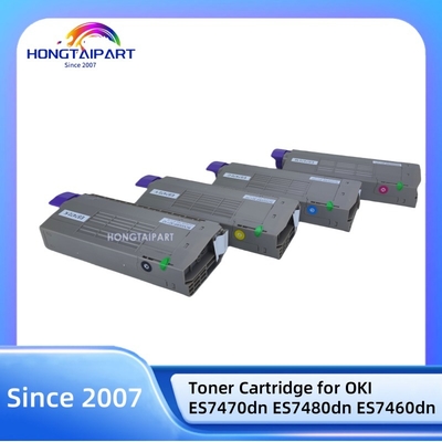 comprar Cartucho de tonificador de cores compatível CMYK 45396213 45396214 45396215 45396216 Para kit de tonificador de impressora OKI ES7470 ES7480 ES7460 fabricação em linha