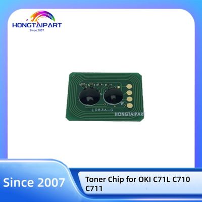 comprar CMYK Toner Chip 44318608 44318607 44318606 44318605 for OKI C71L C710 C711 Printer Cartridge Chip fabricação em linha