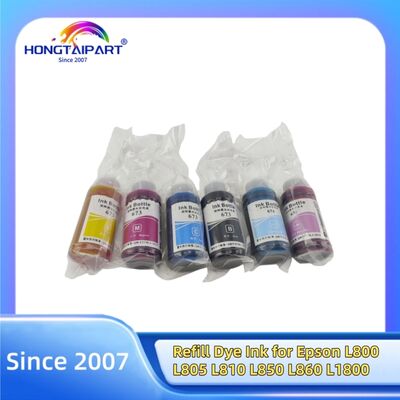 comprar Tinta de corante de recarga para Epson L800 L805 L810 L850 L860 L1800 Botão de tinta de impressora 70ml 664 672 673 674 T6731 T6732 T6733 T6734 T6735 T6736 Fornecimento de escritório fabricação em linha