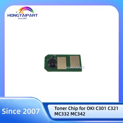 Toner Chip 44973546 para OKI C301 C321 MC332 MC342 Chips de impressora a cores Peças sobressalentes Hongtaipart