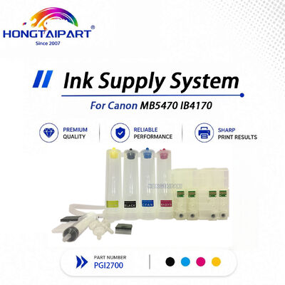 Sistema de Suprimento Contínuo de Tinta PGI2700 com Fluxo Equilibrado, Bolha Isolada e Chip Identificável Compatível com Canon MB5470 IB4170