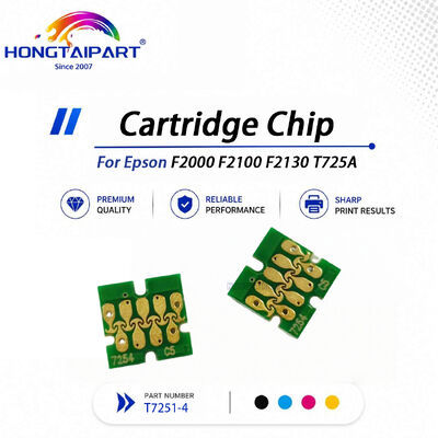 T7251‐4 Chip de cartucho de uso único de resposta ao sinal de contato sólido Calibração precisa Compativel para Epson F2000 F2100 F2130 T725A