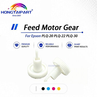 Engrenagem do motor de alimentação de papel branco lateral resistente ao desgaste, encaixe completo, compatível com epson PLQ-20 PLQ-22 PLQ-30